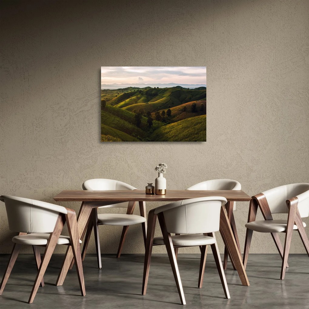 Obraz na szkle - Widok na tajskie wzgórza (70x50 cm)