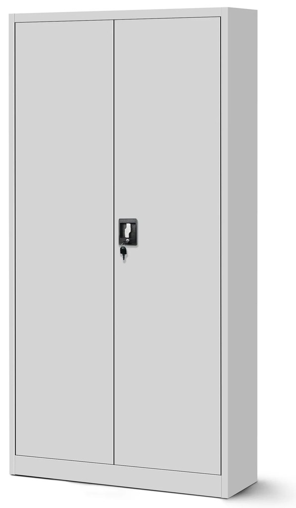 Zestaw 4x szafa biurowa metalowa na akta szara, 900x1850x400 mm: JAN