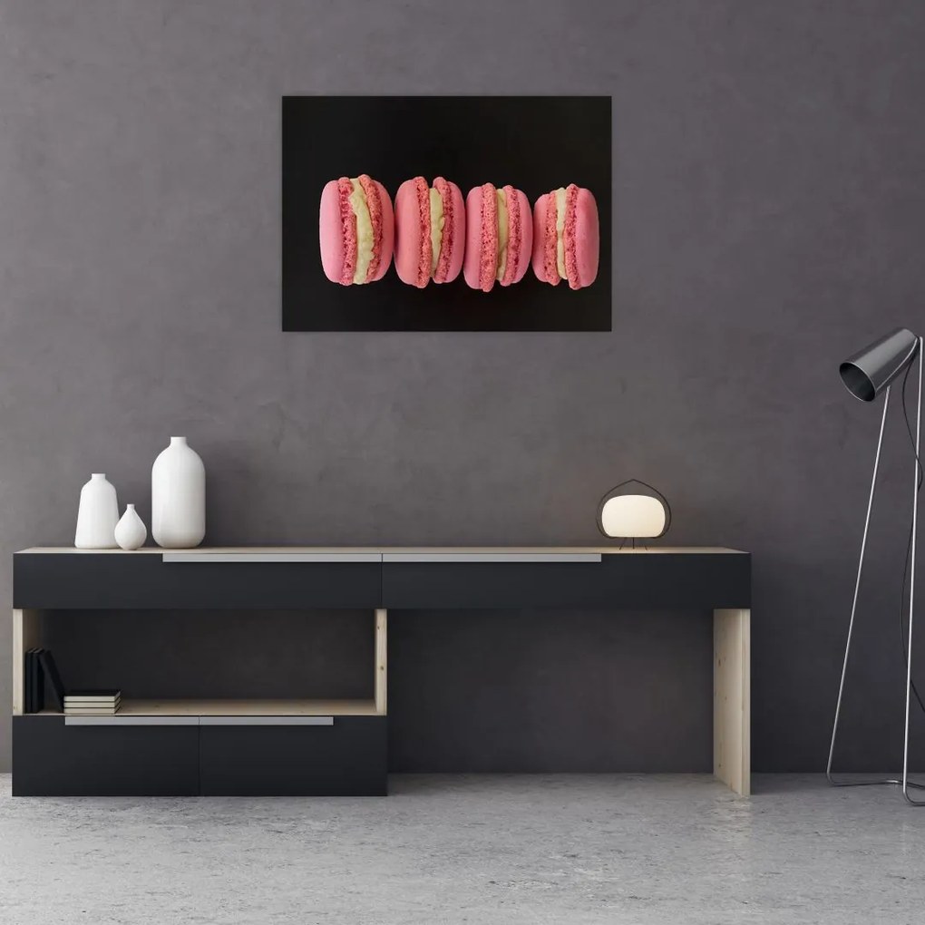 Obraz na szkle - makaroniki (70x50 cm)