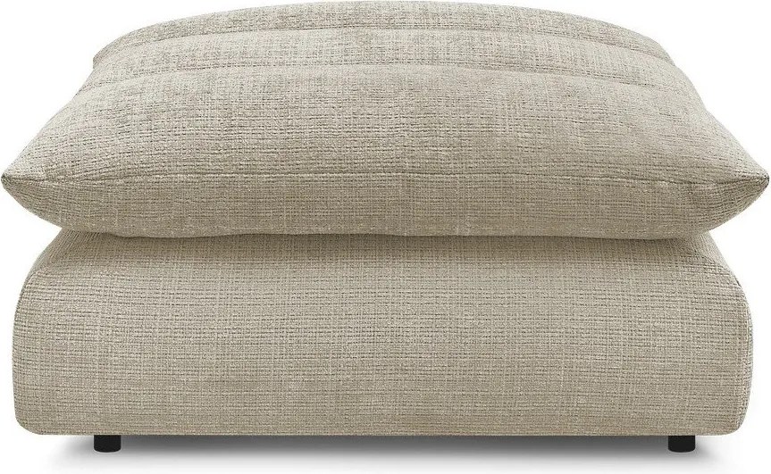 Beżowy podnóżek z tkaniny szenilowej Neil – Bobochic Paris