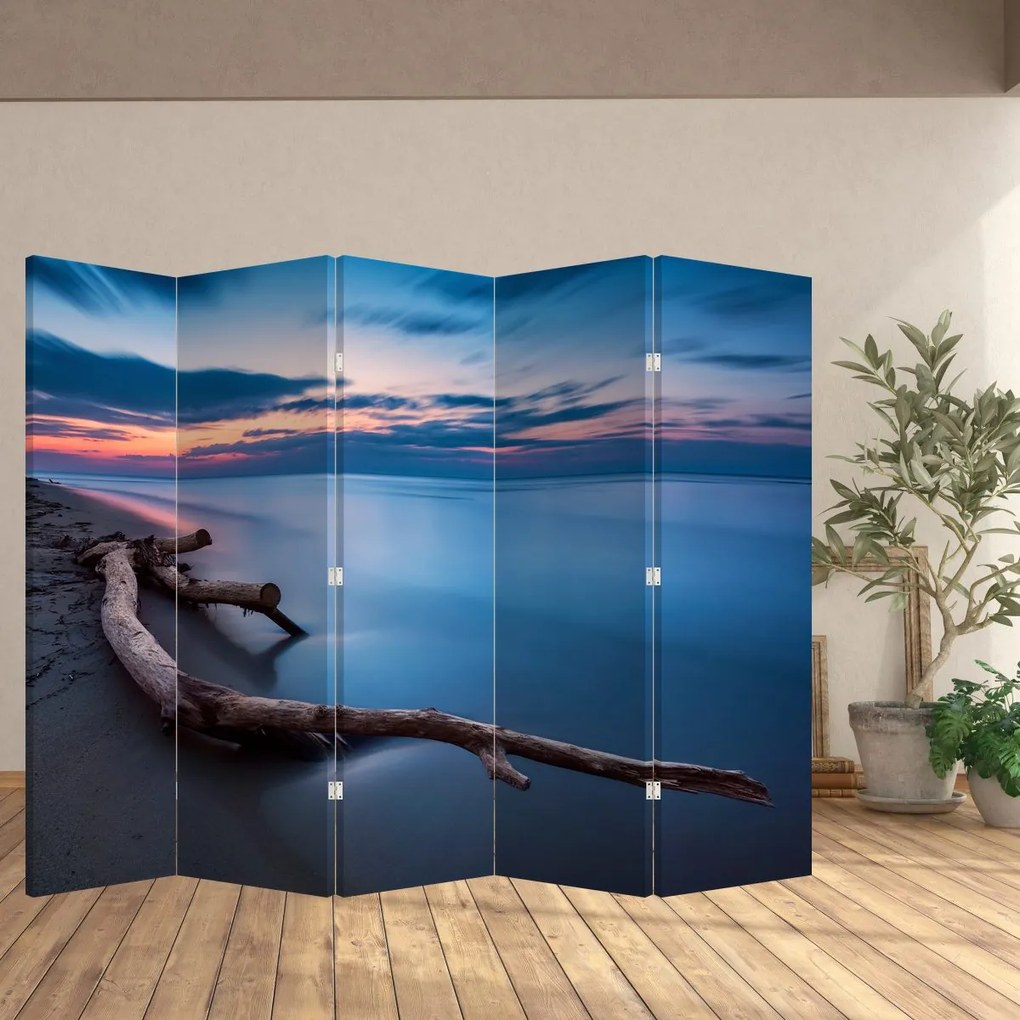 Parawan - Plaża o zachodzie słońca (210x170 cm)