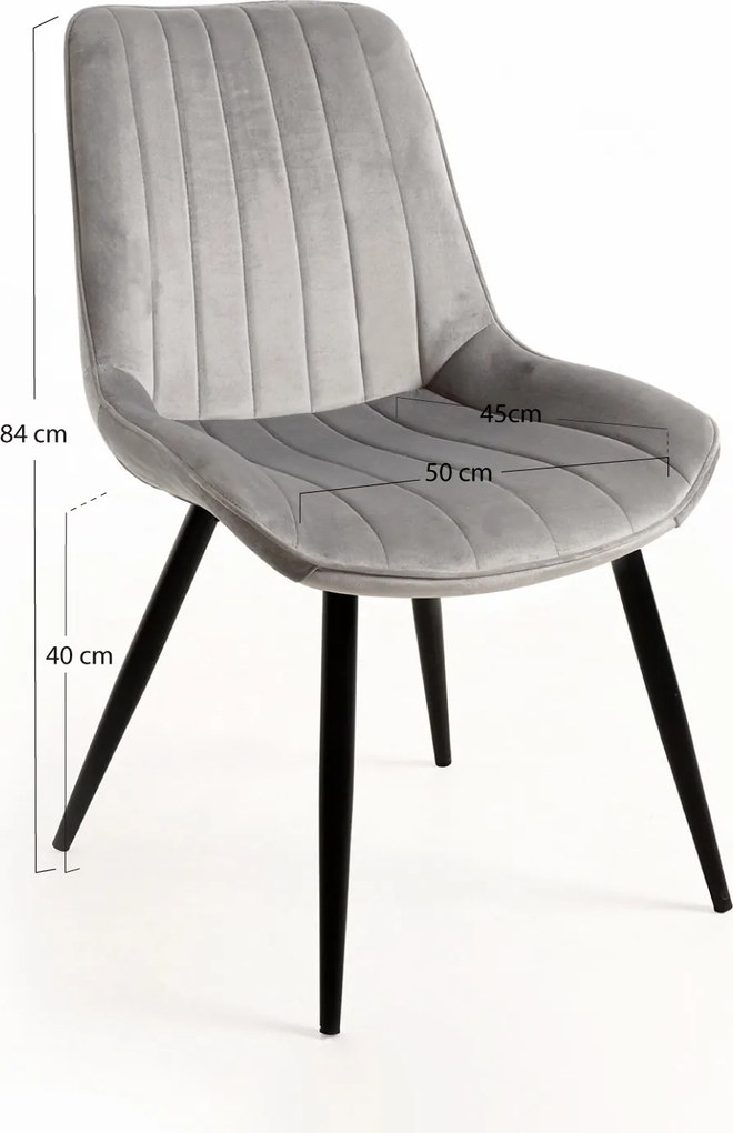 Zestaw 4 Krzese Lene Aksamitne