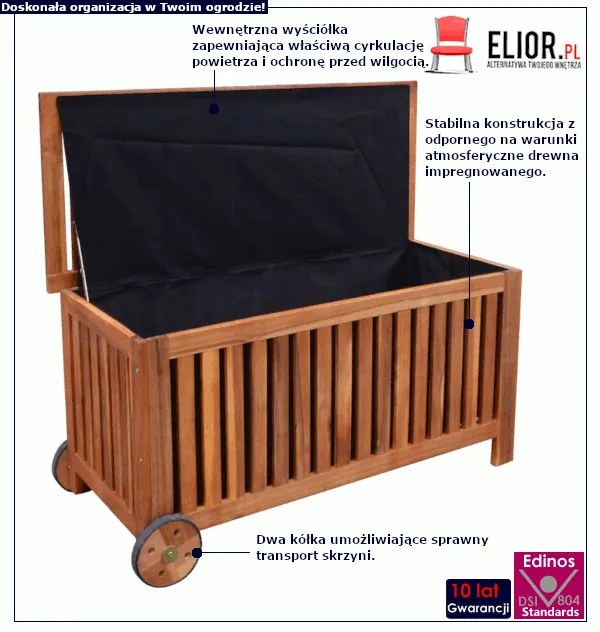 Skrzynia ogrodowa z drewna M8-S69