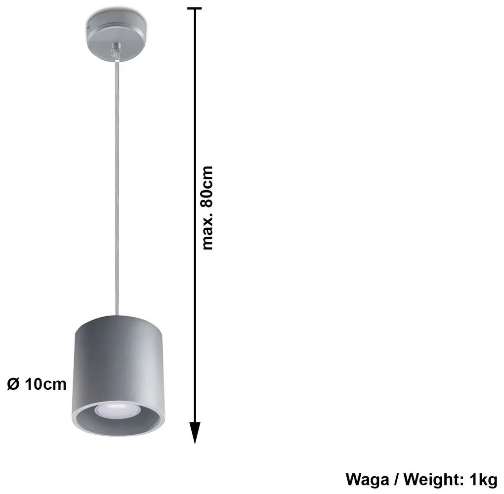 Nowoczesna lampa wisząca E815-Orbil - szary