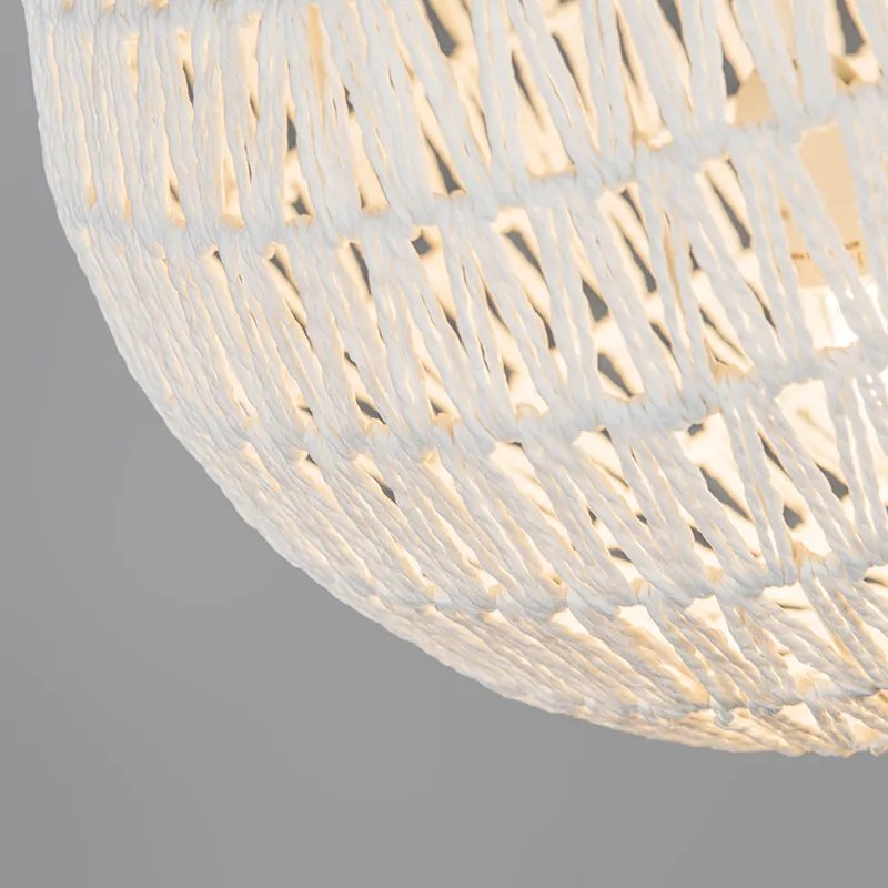 Retro lampa wisząca biała 40 cm - Lina Ball 40