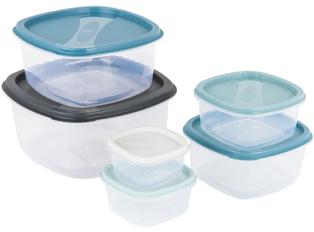 6-częściowy zestaw pojemnikow plastikowych