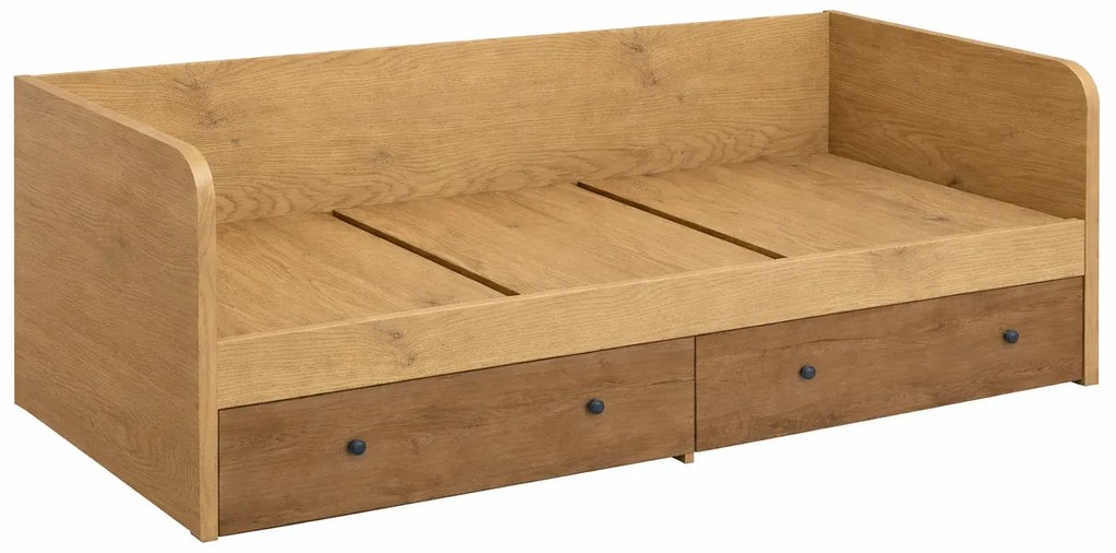 Łóżko z szufladami dąb cremona + dąb lefkas A1-A94
