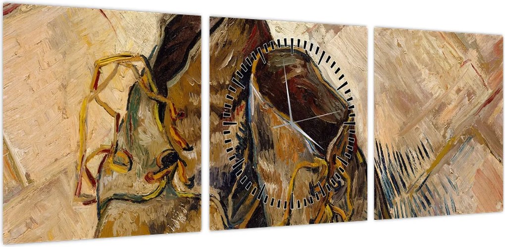 Obraz - Vincent van Gogh, Shoes, reprodukcje (z zegarem) (90x30 cm)