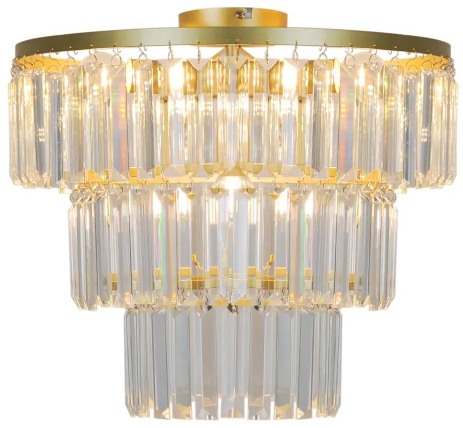 Zuma Line P17127-4-GD - Żyrandol natynkowy TIFANNY 4xE14/40W/230V złoty