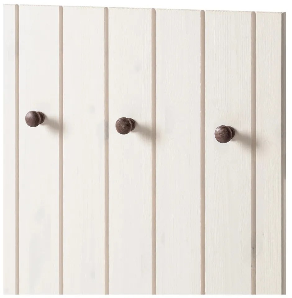 Biały zestaw do przedpokoju z litego drewna sosnowego 55x100x2 cm Anita – Støraa