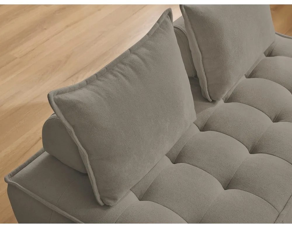 Szarobrązowa sofa z tkaniny szenilowej 175 cm Elisa – Bobochic Paris