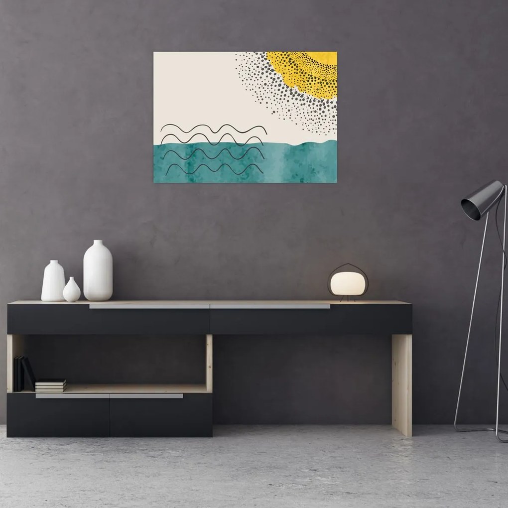 Obraz - Abstrakcyjny obraz plaży N⁰1 (70x50 cm)