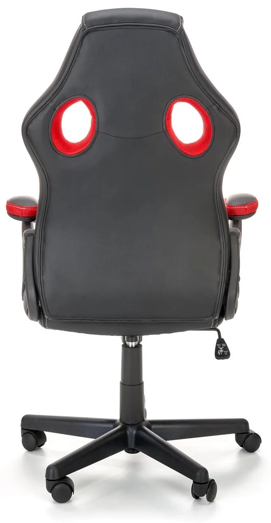 BARKLEY fotel obrotowy czarno-czerwony,gamingowy, TILT, tkanina membranowa