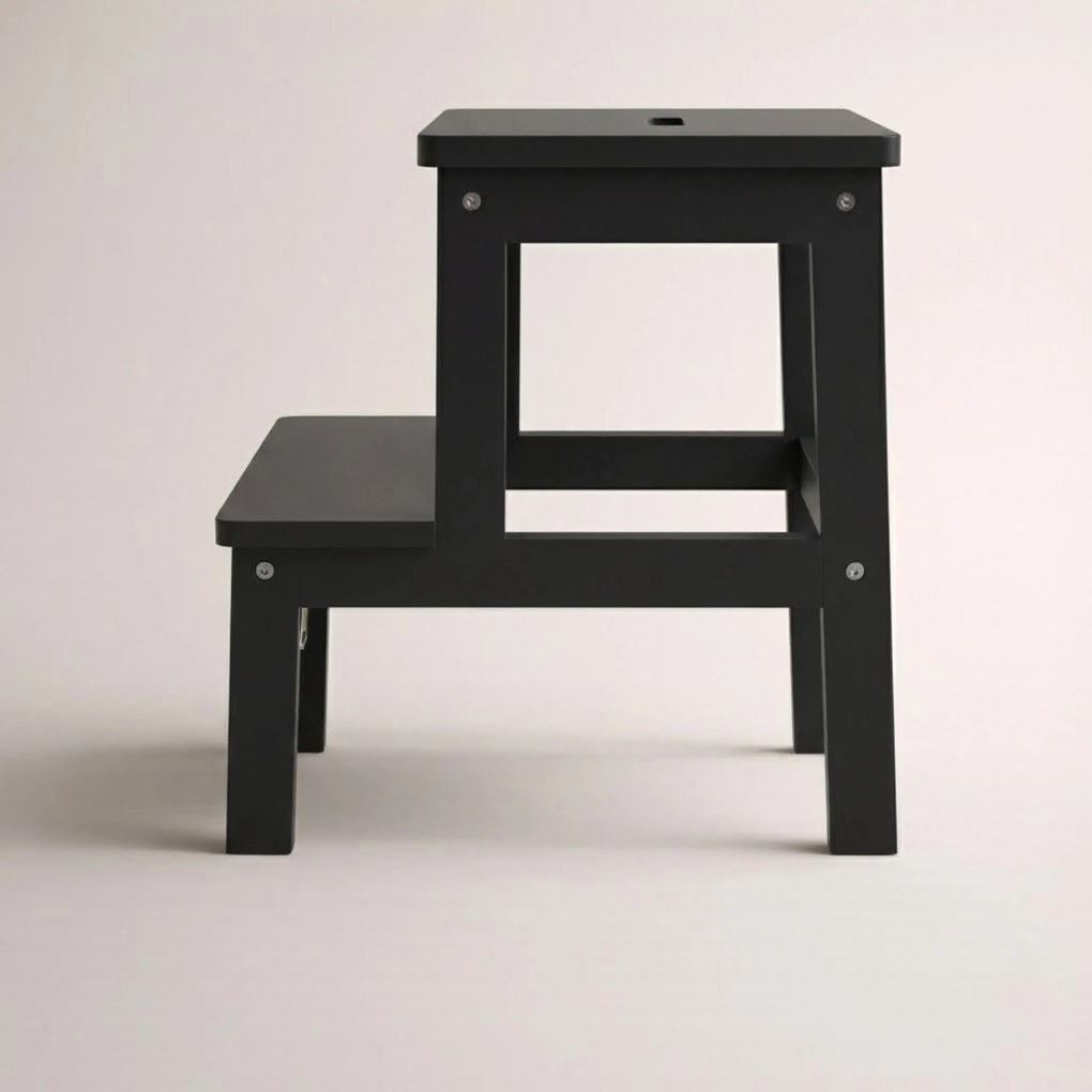 Bambusowy taboret ze schodkiem KROK, wys. 46 cm