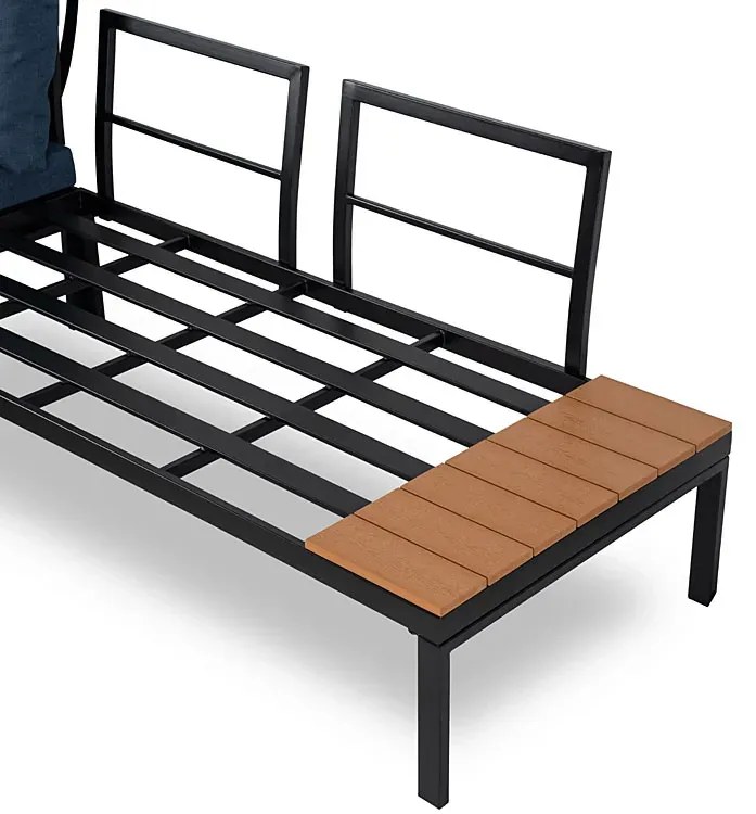 Granatowa nowoczesna sofa ogrodowa  K5-H70