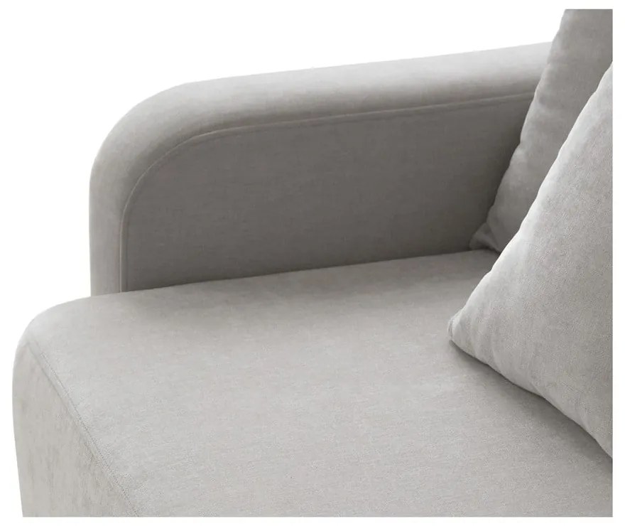 Beżowa rozkładana sofa ze schowkiem 231 cm Elen – Micadoni