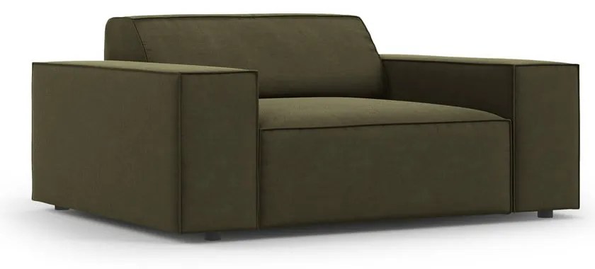 Zielony aksamitny fotel Jodie – Micadoni Home