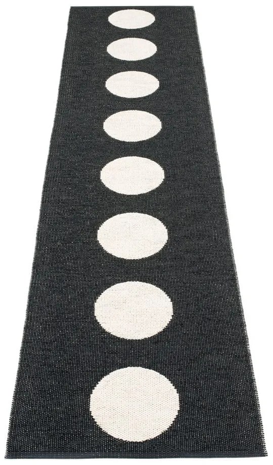 Czarno-biały chodnik odpowiedni na zewnątrz 70x300 cm Vera Black – Pappelina