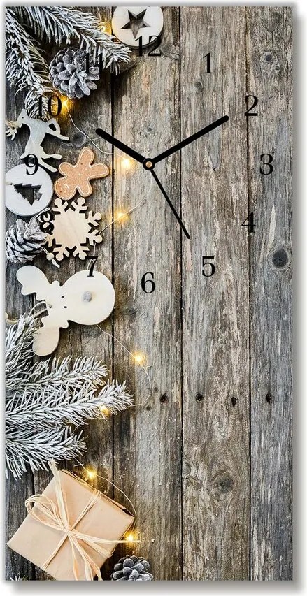 Zegar ścienny Choinka Święta Prezenty Ozdoba