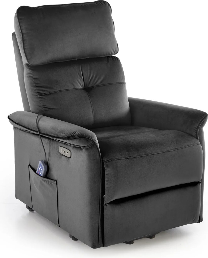 Fotel rozkładany elektrycznie z funkcją wspomagania wstawania Semir 2 Halmar