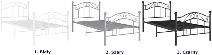 Białe loftowe łóżko z metalu 100x200 cm C0-Z90