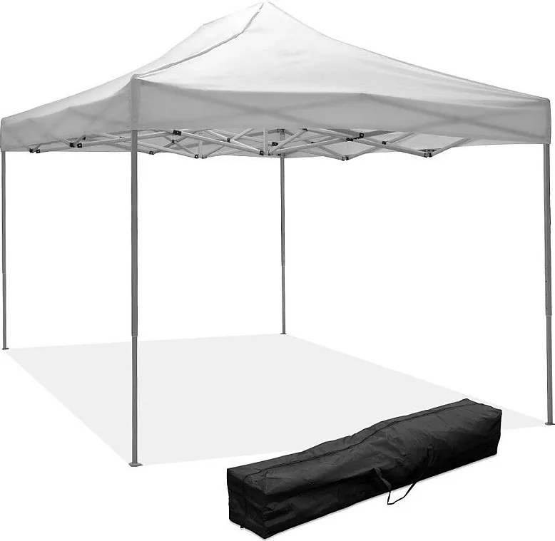 3 x 4,5 m Biała składana altana pokryta wodoodpornym PVC