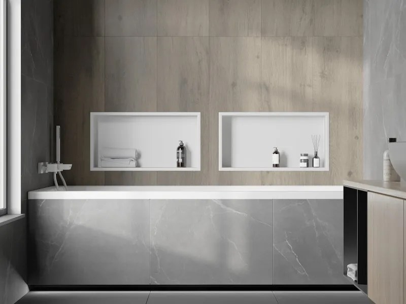 Mexen X-Wall-R półka wnękowa z kołnierzem 60 x 30 cm, biała - 1920603010