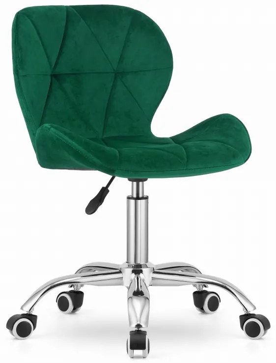 Zestaw do biura stół TAYLOR SONOMA 100x50 cm + krzesło biurowe AVOLA VELVET zielony