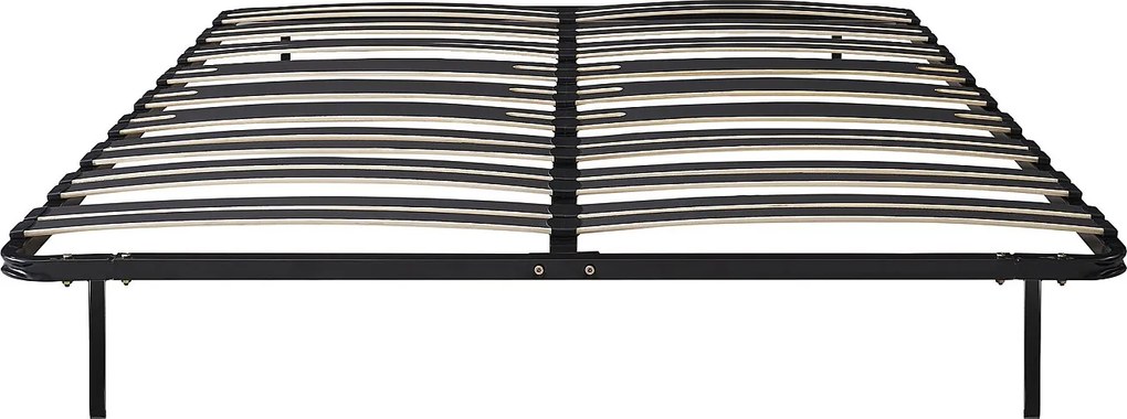 Stelaż z listewkami 160 x 200 cm - 2 x 15 listewek - 3 strefy wzmocnionego podparcia odcinka lędźwiowego - Z nóżkami - Czarny - CERRISI marki YSMÉE