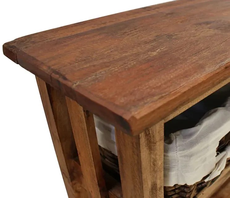 Drewniana konsola z koszami Z6-L08