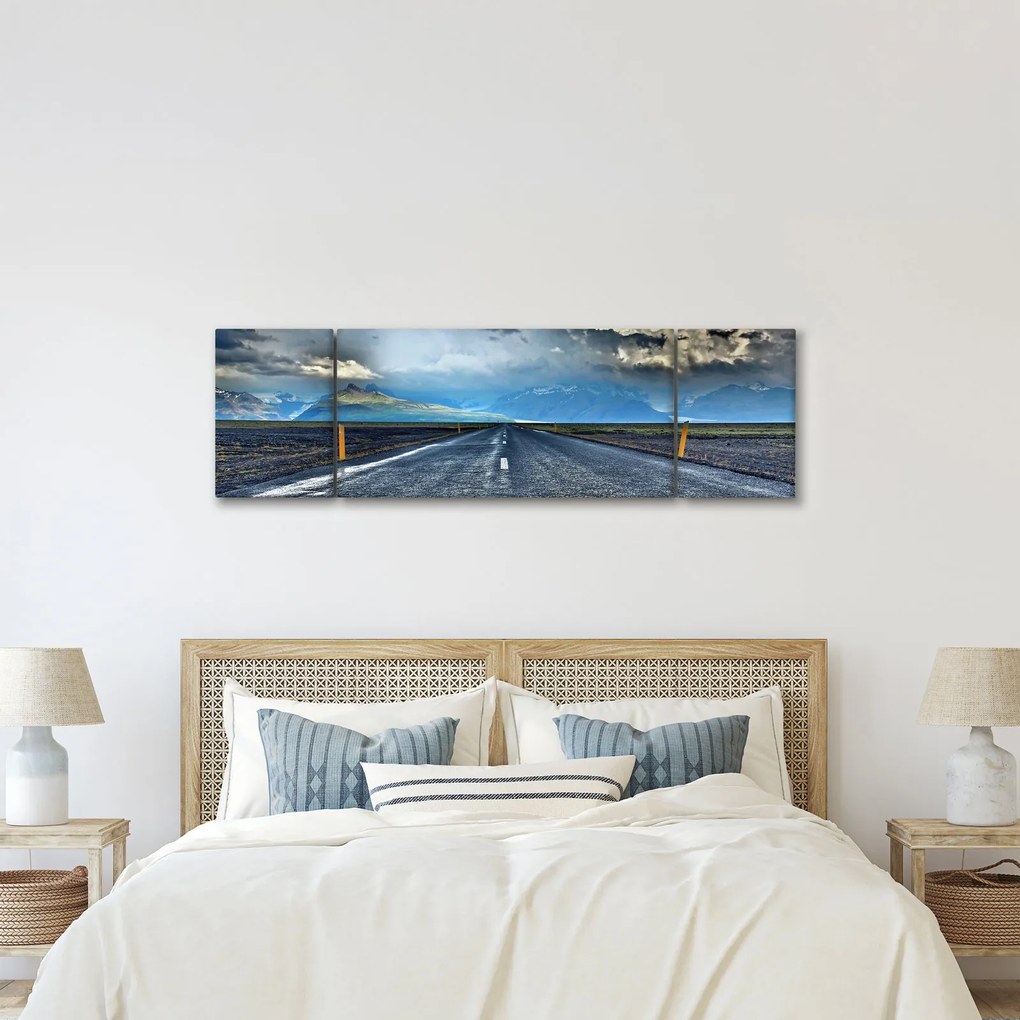 Obraz drogi podczas burzy (170x50 cm)