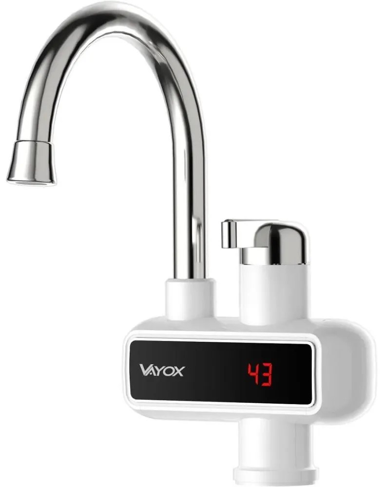 Przepływowy podgrzewacz wody z LED wyświetlaczem 3000W/230V IPX4 biały