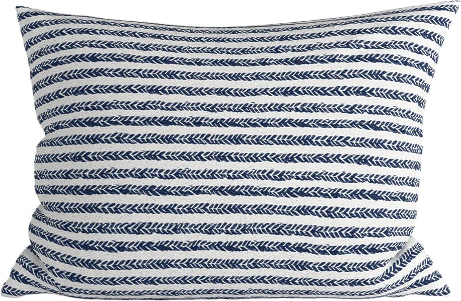 Poszewka na poduszkę z polibawełny NAVYSTA POLY 70x90 cm, niebiesko-biała
