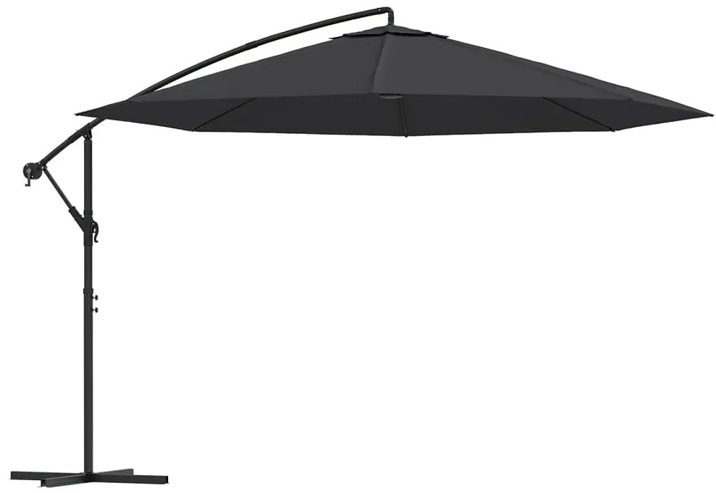 Wiszący czarny ogrodowy parasol D4-R32