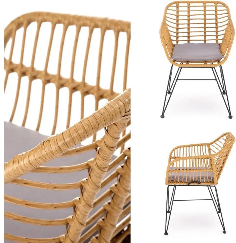 Technorattanowe krzesło ogrodowe K541 Halmar