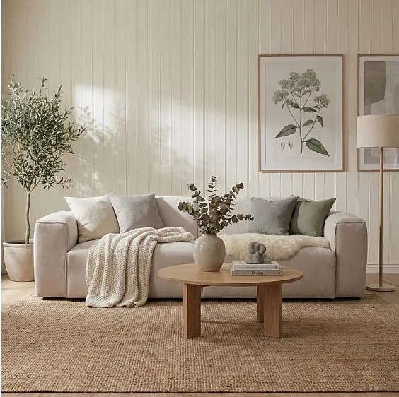 HUNZA – sofa 3-osobowa z funkcją spania 152x202 cm, tkanina Fjord 08 szara