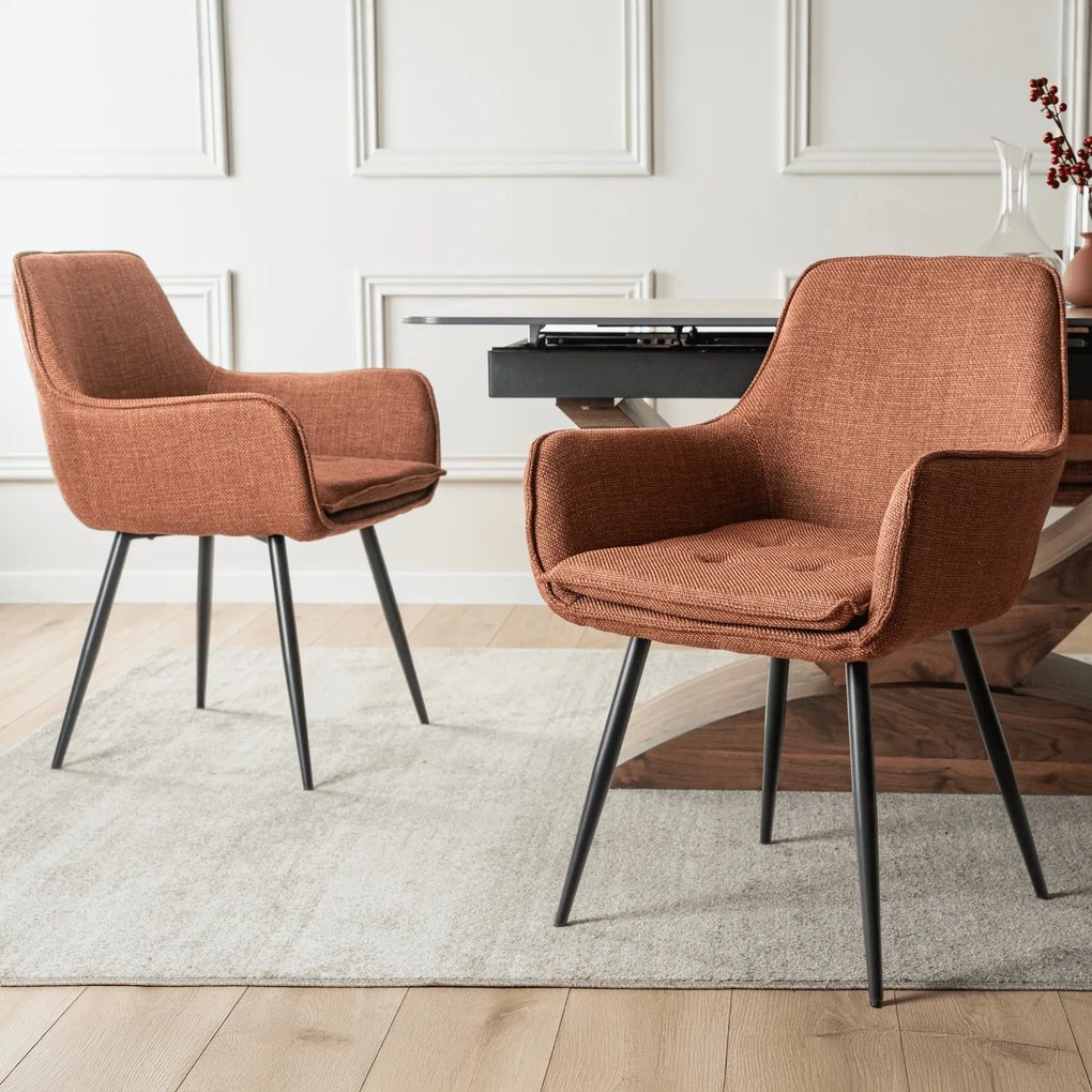 Krzesło Tapicerowane do Jadalni EDRICK Rude Nowoczesne Loft