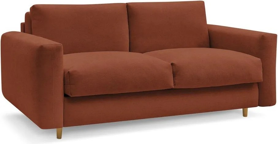 Pomarańczowa rozkładana sofa do spania 200 cm Cocoone – Bobochic Paris