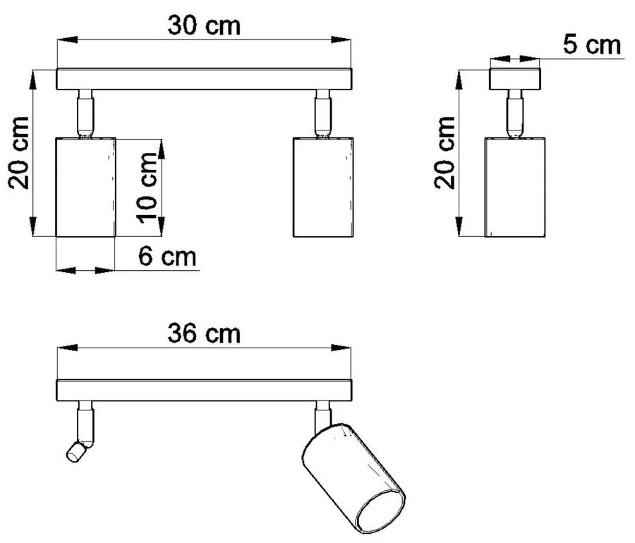 Drewniana lampa sufitowa Sollux Ludwik