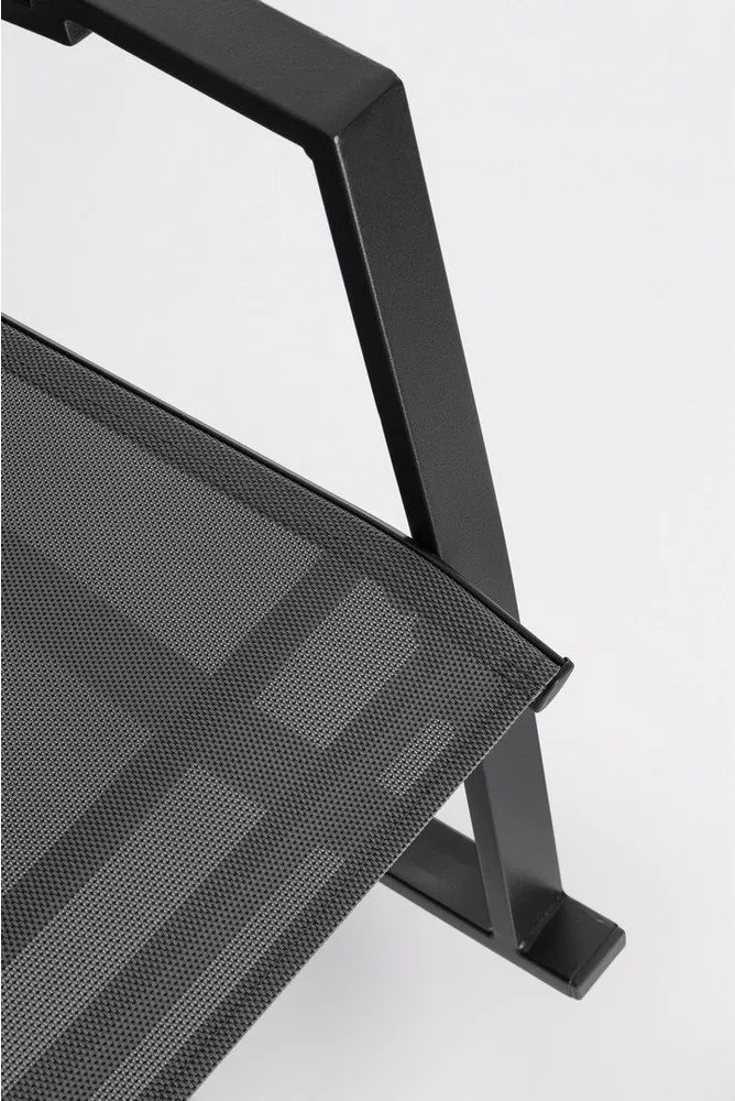 Antracytowy metalowy fotel ogrodowy Ercolano – Bizzotto