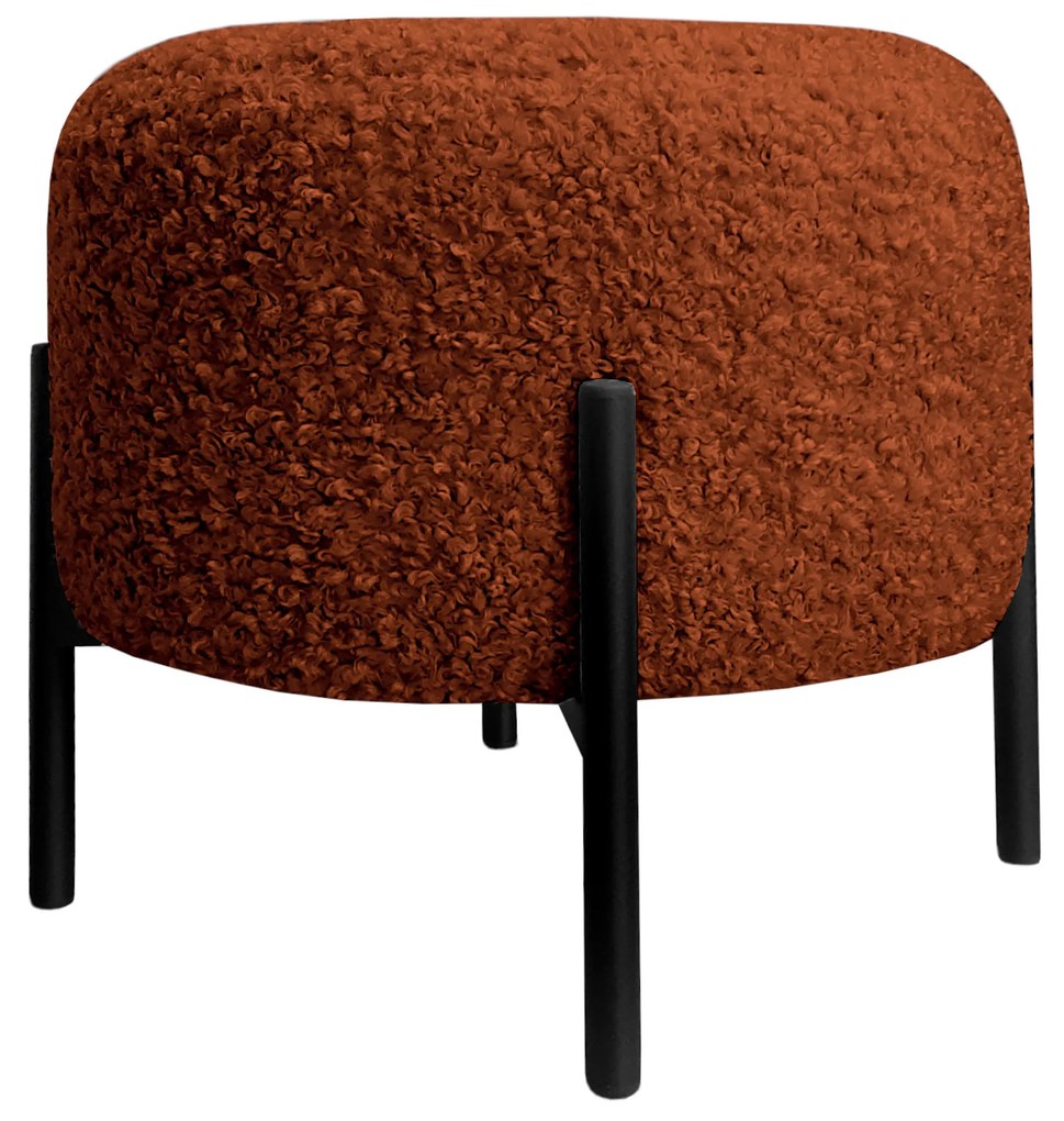 Pufa OLA LOFT ławka podnóżek metal czarny Rolf10