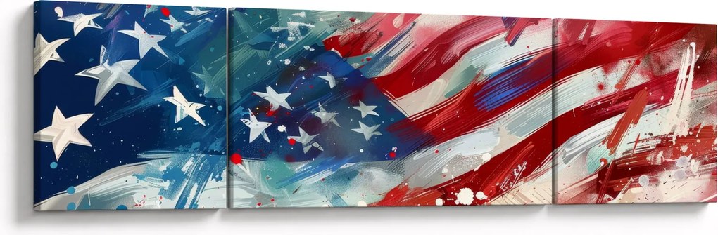 Obraz - Flaga USA (170x50 cm)
