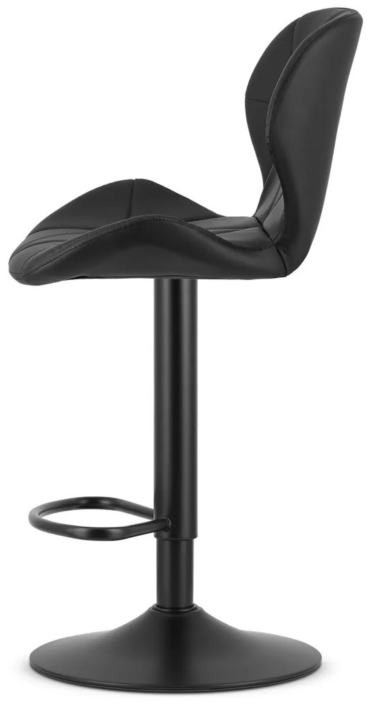 PROMOCJA Hoker z ekoskóry z czarną nogą WEST, czarny II klasa jakości