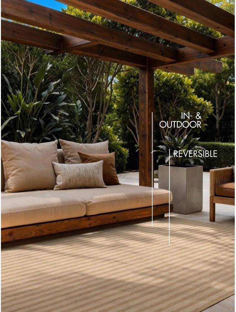 Kremowo-naturalny dywan odpowiedni na zewnątrz 160x230 cm Haringey Linley – Ted Baker