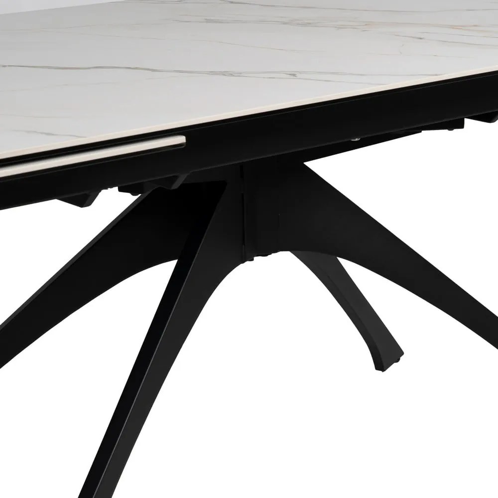 Rozkładany stół z dodatkowym blatem w dekorze marmuru 90x180 cm Rocía – Ixia
