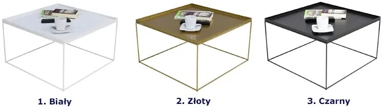 Złoty metalowy stolik kawowy - Gondiko 4X