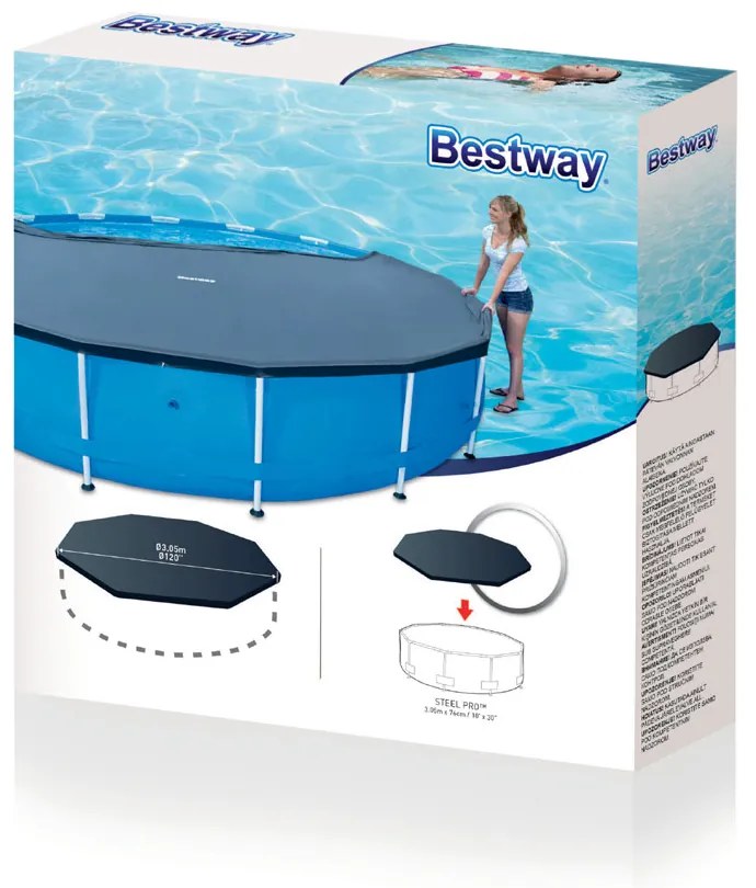 Przykrycie na basen stelażowy 305 cm BESTWAY