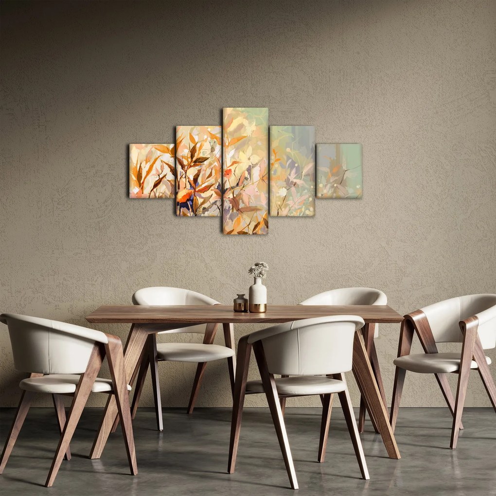 Obraz - Malowane rośliny (125x70 cm)