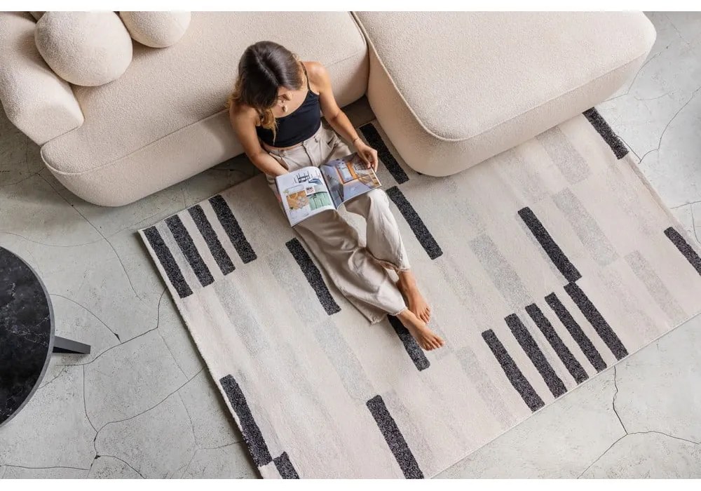 Szaro-kremowy dywan 80x150 cm Mosaica – Universal