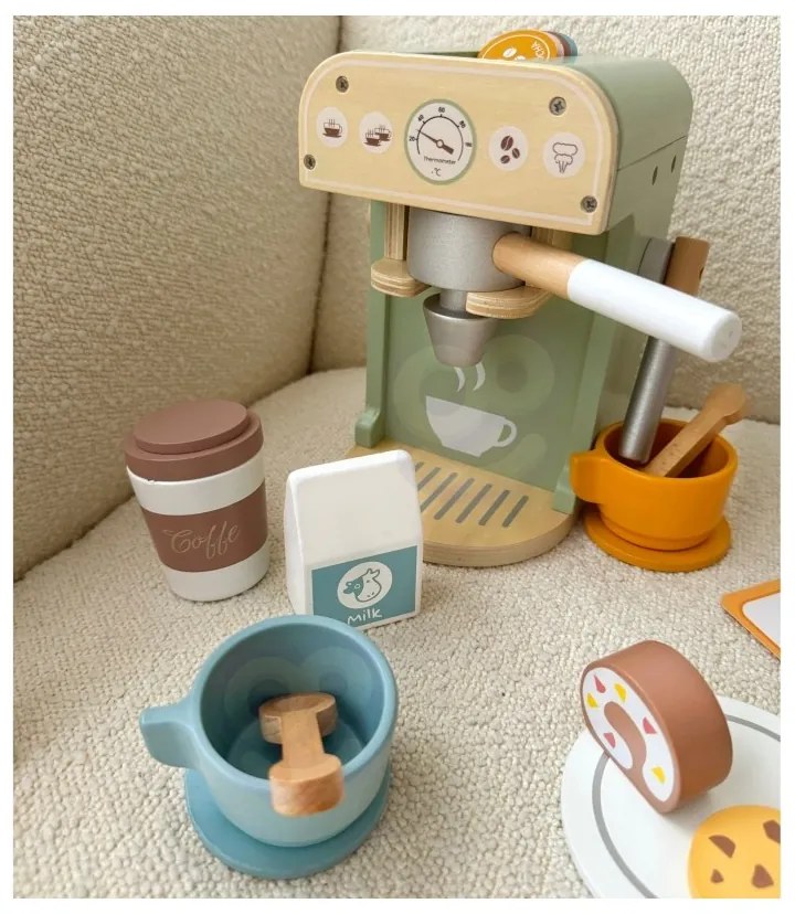 Woopie green drewniany ekspres do kawy 25 el cukiernia barista